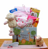 Welcome New Baby Gift Box - Pink - baby bath set - baby girl gifts - new baby gift basket