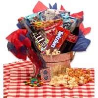 Blockbuster Night Movie Gift Pail- movie night - movie night gift baskets for families