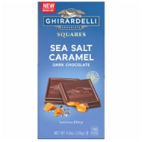 GHIRARDELLI - Sea Salt Caramel Dark Chocolate Squares Bar - 4.8 Oz Bar