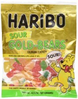 Haribo Sour Gold Bears Gummies Bag, 4.5 oz