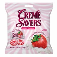 Savers Strawberries and Hard Candy | The Taste of Fresh Strawberries Swirled in Rich Cream |