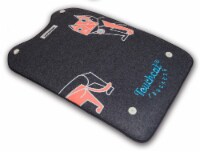Lamaste Travel Reversible Designer Embroidered Pet Dog Cat Bed Mat (Black/White - Small)