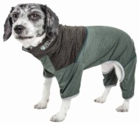 Embarker' Heathered Performance 4-Way Stretch Two-Toned Full Body Warm Up (Green - X-Large)