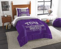 TCU OFFICIAL Collegiate Modern Take Twin Comforter & Sham Set