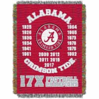 Alabama OFFICIAL Collegiate Commerative Woven Tapestry Throw