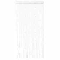Crystal Beaded String Door Curtain Beads Room Divider Fringe Window Panel Drapes (White)