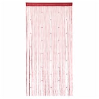 Crystal Beaded String Door Curtain Beads Room Divider Fringe Window Panel Drapes (Wine Red)