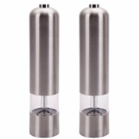 Kitcheniva Electric Gravity Salt Pepper Grinder Mill Set of 2 Silver, Set  of 2 - Fry's Food Stores