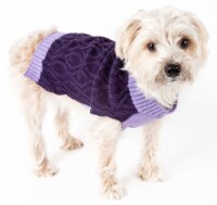 Oval Weaved Heavy Knitted Fashion Designer Dog Sweater (X-Small)