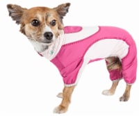Heathered Performance 4-Way Stretch Two-Toned Full Body Warm Up (Pink - Large)