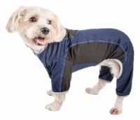 Heathered Performance 4-Way Stretch Two-Toned Full Body Warm Up (Navy - X-Large)