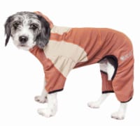Fur Breeze Heathered Performance 4 Way Stretch Two Toned Full Bodied Hoodie (Orange-X-Small)