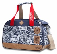 Pet Life Touchdog  Airline Approved Around-The-Globe Passport Designer Pet Carrier (Blue)