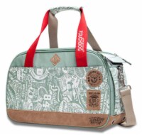 Pet Life Touchdog  Airline Approved Around-The-Globe Passport Designer Pet Carrier (Green)