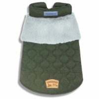 Pet Life Touchdog Furrost Bite Fur and Fleece Fashion Dog Jacket (green-Medium)