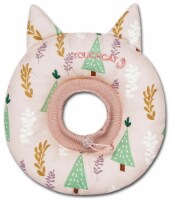 Touchcat Ringlet Licking and Scratching Adjustable Pillow Cat Neck Protector (Pink-Medium)
