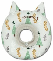 Touchcat Ringlet Licking and Scratching Adjustable Pillow Cat Neck Protector (White-Medium)