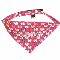 Pet Life Touchdog Bad to the Bone Elephant Patterned Fashionable Velcro Bandana (Red-Medium)