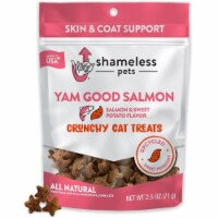 Cat Treats - Crunchy Treats for Cats with Catnip, Coat, & Digestive Support, Yam Good Salmon