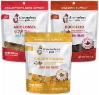 Jerky Bite Dog Treats, Moo Lobsta(1), Duck-Tato(1), Chick'N Colada(1) Variety Pack