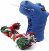 Goodmerchan 3-in-1 Interactive Dog Chew Toy with Brush and Rope