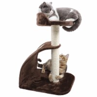 Inq Boutique Cat Tree Sisal-Covered Scratching Post and Pad, Cat Activity (Brown)