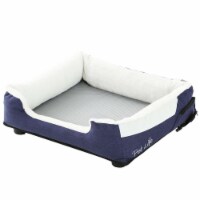 Pet Life Dream Smart Electronic Heating and Cooling Smart Pet Bed (Navy - Medium)