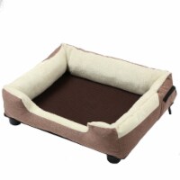 Pet Life Dream Smart Electronic Heating and Cooling Smart Pet Bed (Mocha Brown - Medium)