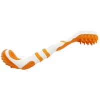 Pet Life Denta-Brush TPR Durable Tooth Brush and Dog Toy (Orange)