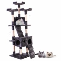 Multi-Level Cat Tree Tower, Kitten Condo House with Scratching Posts, Gray XH