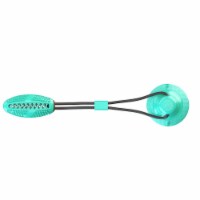 Pet Life Grip N Play Treat Dispensing Football Shaped Suction Cup Dog Toy