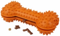 Pet Life Denta-Bone TPR Treat Dispensing and Dental Cleaning Durable Dog Toy