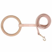 Pet Life Ever-Craft Boutique Series Beechwood and Leather Designer Dog Leash (Pink)