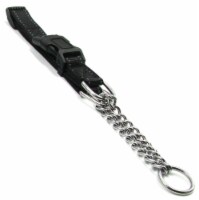 Pet Life Tutor-Sheild Martingale Safety and Training Chain Dog Collar (Black - Small)