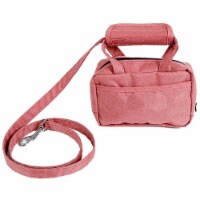 Pet Life Posh Walk Purse Dog Leash, Accessory Holder and Waste Bag Dispenser (Pink)