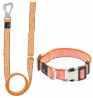 Pet Life Escapade Outdoor Series 2-in-1 Convertible Dog Leash and Collar (Orange - Lerge)
