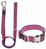 Pet Life Escapade Outdoor Series 2-in-1 Convertible Dog Leash and Collar (Pink - Lerge)