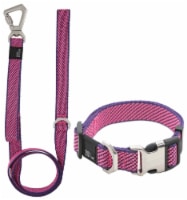Pet Life Escapade Outdoor Series 2-in-1 Convertible Dog Leash and Collar (Pink - Medium)