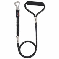 Pet Life Flexo-Tour Shock Aborbing and 3M Reflective Dog Leash (Black)