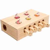 Cat Toys Interactive Whack-a-mole Solid Wood Toys for Indoor Cats Kitten