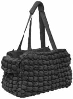 Pet Life Bubble Vogue Ultra-Plush Fashion Designer Pet Carrier (Black)