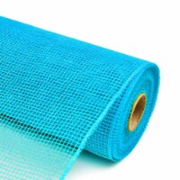 10 x 10 YDS Deco Poly Mesh Ribbon Christmas Halloween Holiday Decor Ribbon - Turquoise