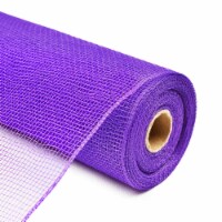 10 x 10 YDS Deco Poly Mesh Ribbon Christmas Halloween Holiday Decor Ribbon - Purple