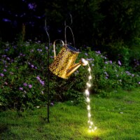Path Light Hanging Lantern Waterproof Watering Can Antique Christmas Pathway Lights