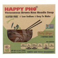 Star Anise Foods Soup - Brown Rice Noodle- Happy Pho - Zesty Ginger - 4.5 oz - case of 6