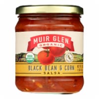 Muir Glen Black Bean Corn Med Salsa - Tomato - Case of 12 - 16 oz.