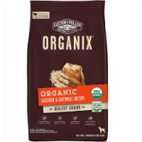 Castor and Pollux - Organix Dry Dog Food - Chicken and Oatmeal Recipe - Case of 5 - 4 lb.
