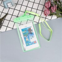 Transparent touchable case PVC fluorescent waterproof bag (One size fits all- Light green)