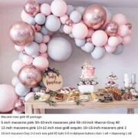 Birthday party decoration macaron balloon supplies wholesale (Macaron Rose Gold 4D Package)