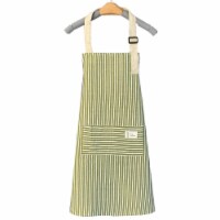 Department Store 1pc Adjustable Kitchen Cooking Apron Cotton Linen Washable 2 Pockets (Green)
